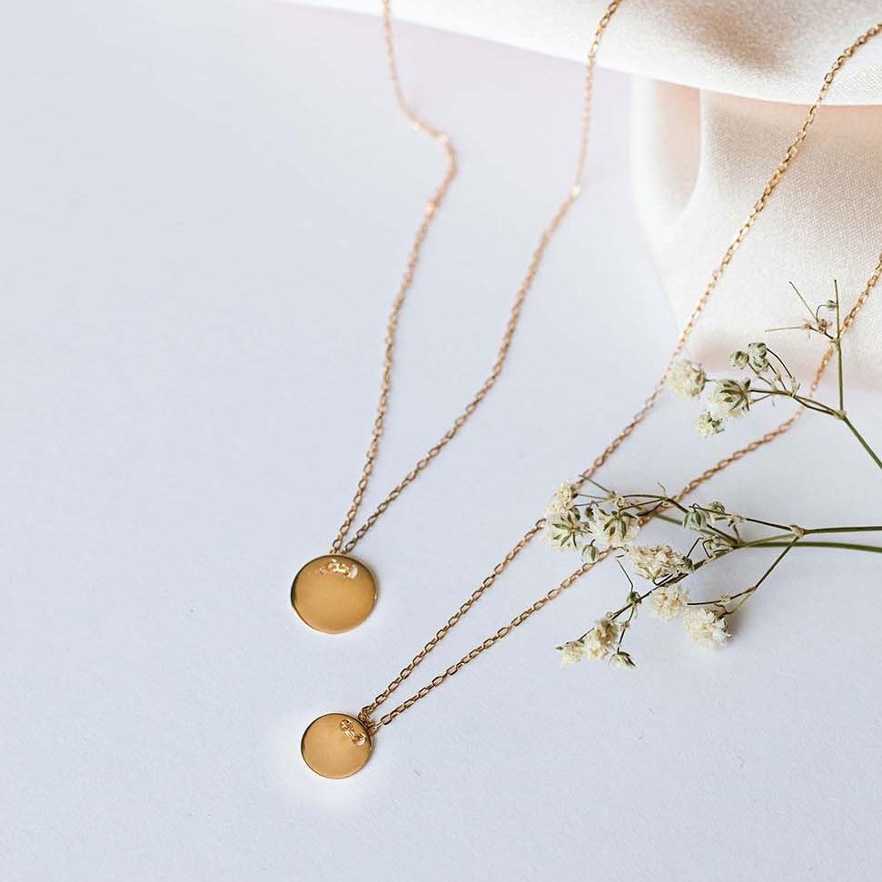 گردنبند طلا 18 عیار زنانه الی گالری مدل سکه ای زنجیری - - 3