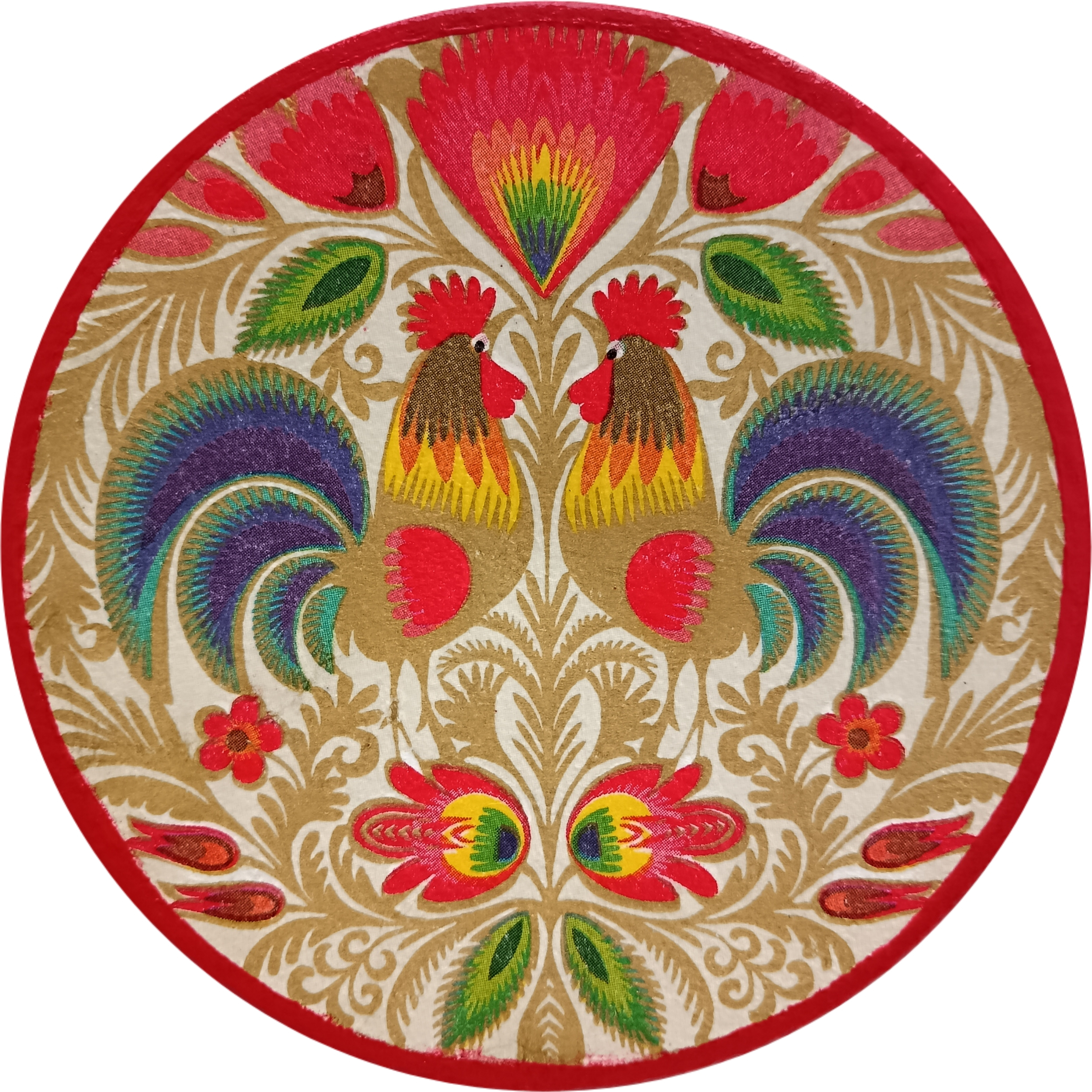 بشقاب دیوارکوب سفالی مدل فانتزی کد 2