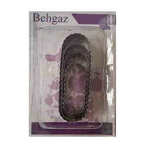 کاتر شیرینی پزی به گز مدل بیضی شیرینی زبان دالبر مجموعه 4 عددی