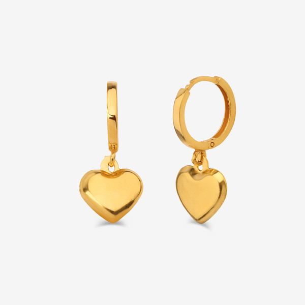 گوشواره حلقه‌ای طلا کم اجرت  18 عیار زنانه نگین مدل 117