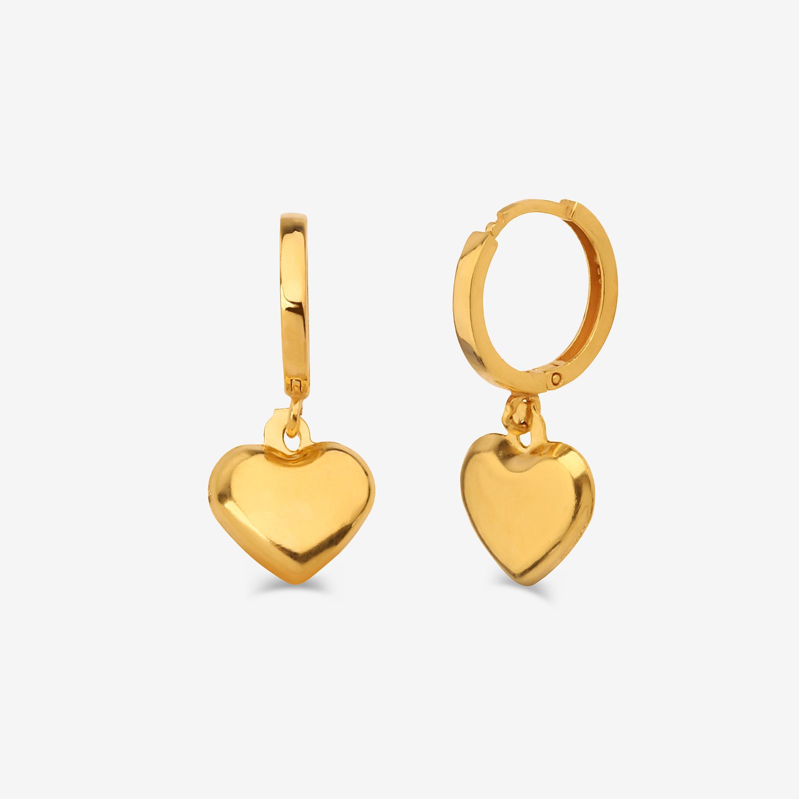 گوشواره حلقه‌ای طلا کم اجرت  18 عیار زنانه نگین مدل 117 -  - 1