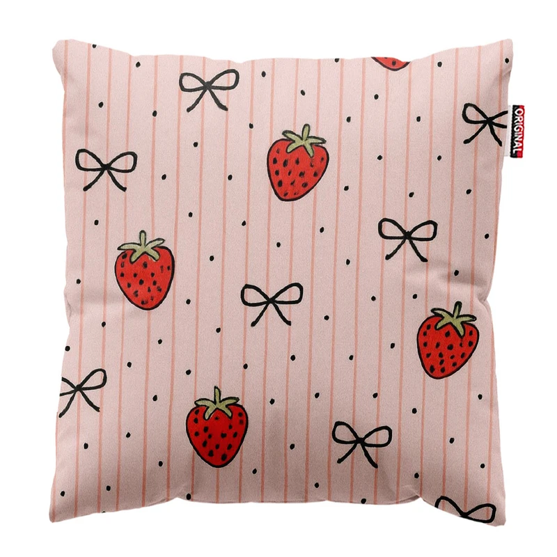 کوسن پاد آفرین طرح توت فرنگی کد 5240 سایز 30*30 سانتی متر