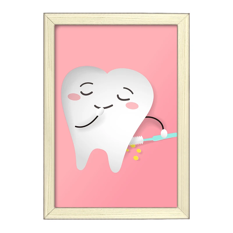 تابلو خندالو طرح دندان و دندان پزشکی کودکانه کد 36707