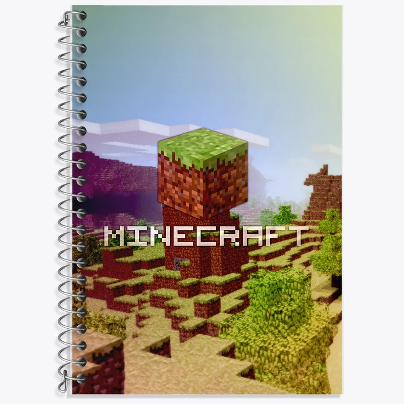 دفتر زبان 50 برگ خندالو مدل سه خط طرح ماینکرافت (Minecraft) کد F2423