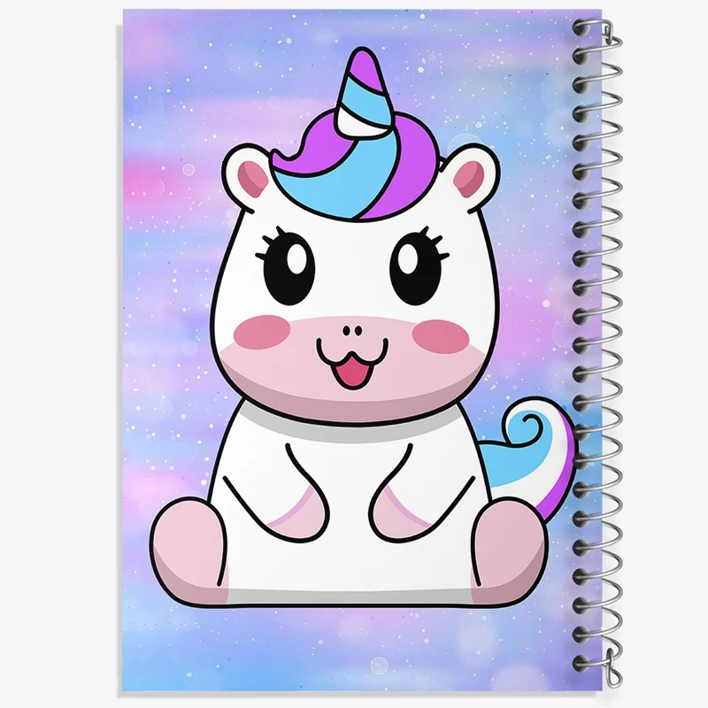 دفتر مشق 100 برگ خندالو طرح اسب تک شاخ کد F2548