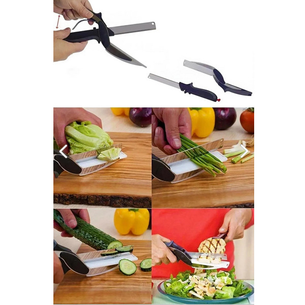 قیچی آشپزخانه چندمنظوره مدل clever cutter قیچی آشپزخانه چندمنظوره مدل clever cutter