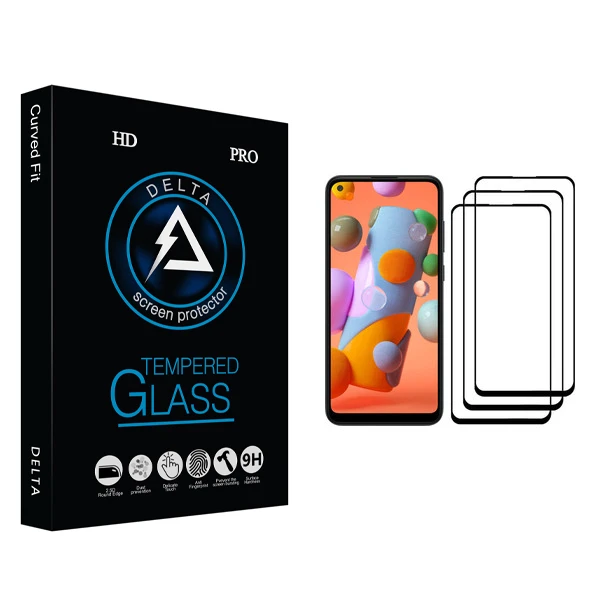 محافظ صفحه نمایش دلتا مدل Fit مناسب برای گوشی موبایل سامسونگ Galaxy A11 بسته سه عددی