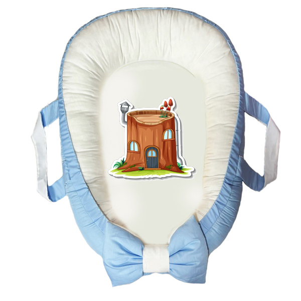 سرویس خواب سه تکه نوزاد مدل گارد محافظ دار طرح فانتزی خونه کد 02