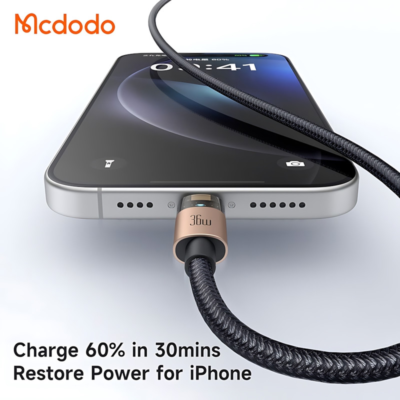 کابل تبدیل USB-C به لایتنینگ مک دودو مدل CA-694 طول 1.2 متر