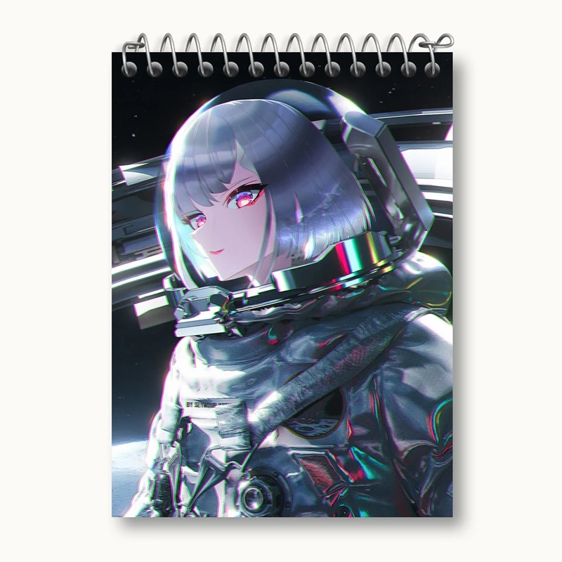 دفتر یادداشت 50 برگ خندالو مدل لوسی انیمه سایبر پانک Cyberpunk کد 22435