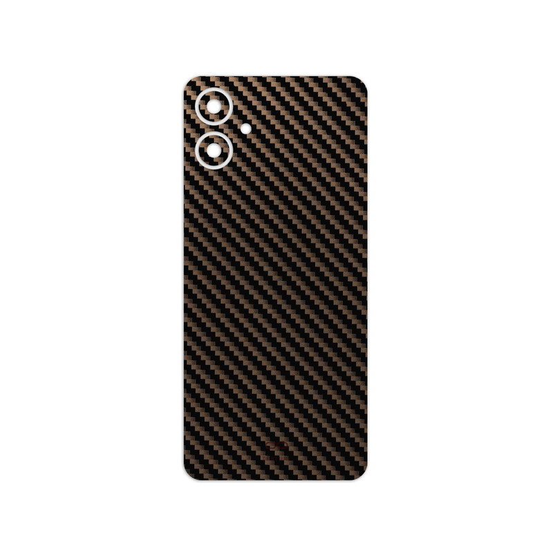 برچسب پوششی ماهوت مدل Glossy-Brown-Fiber مناسب برای گوشی موبایل سامسونگ Galaxy A06