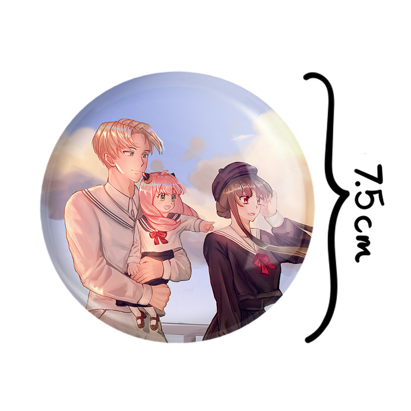 آینه جیبی خندالو طرح خانواده فورجر انیمه اسپای ایکس فمیلی مدل تاشو کد 15562