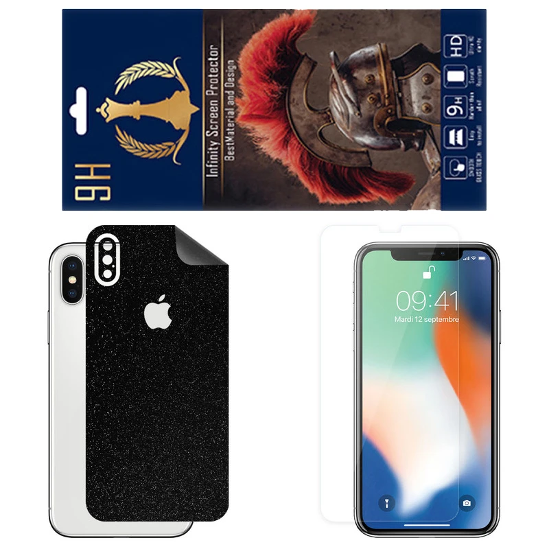 برچسب پوششی اینفینیتی مدل SPACE مناسب برای گوشی موبایل اپل iPhone 10S به همراه محافظ صفحه نمایش