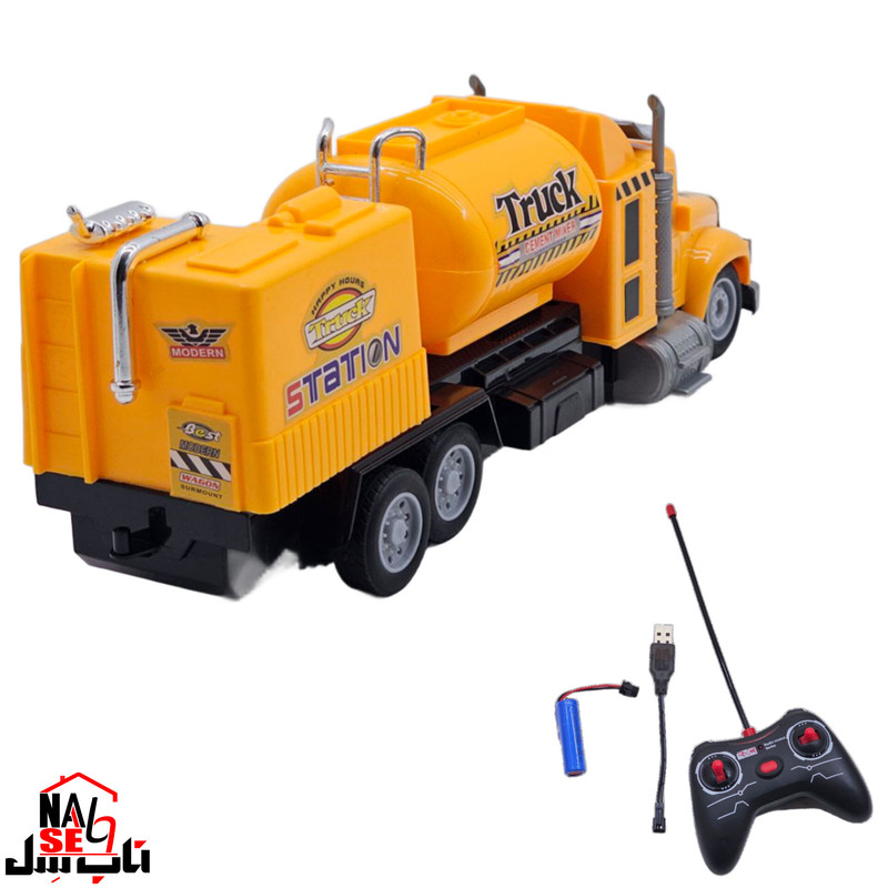 ماشین بازی کنترلی ناب سل مدل کامیون بونکر سیمان شارژی