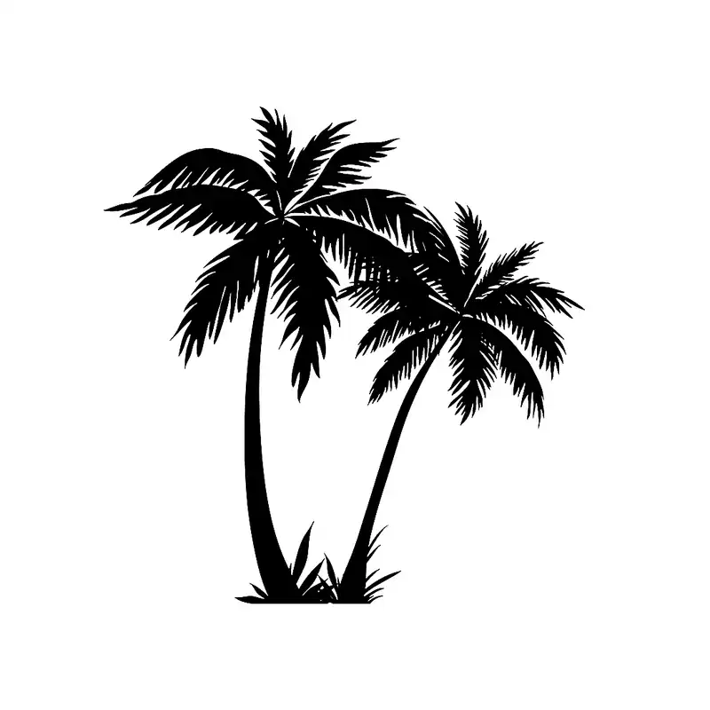 شابلون باتیس آرت طرح درخت نخل کد 50-67