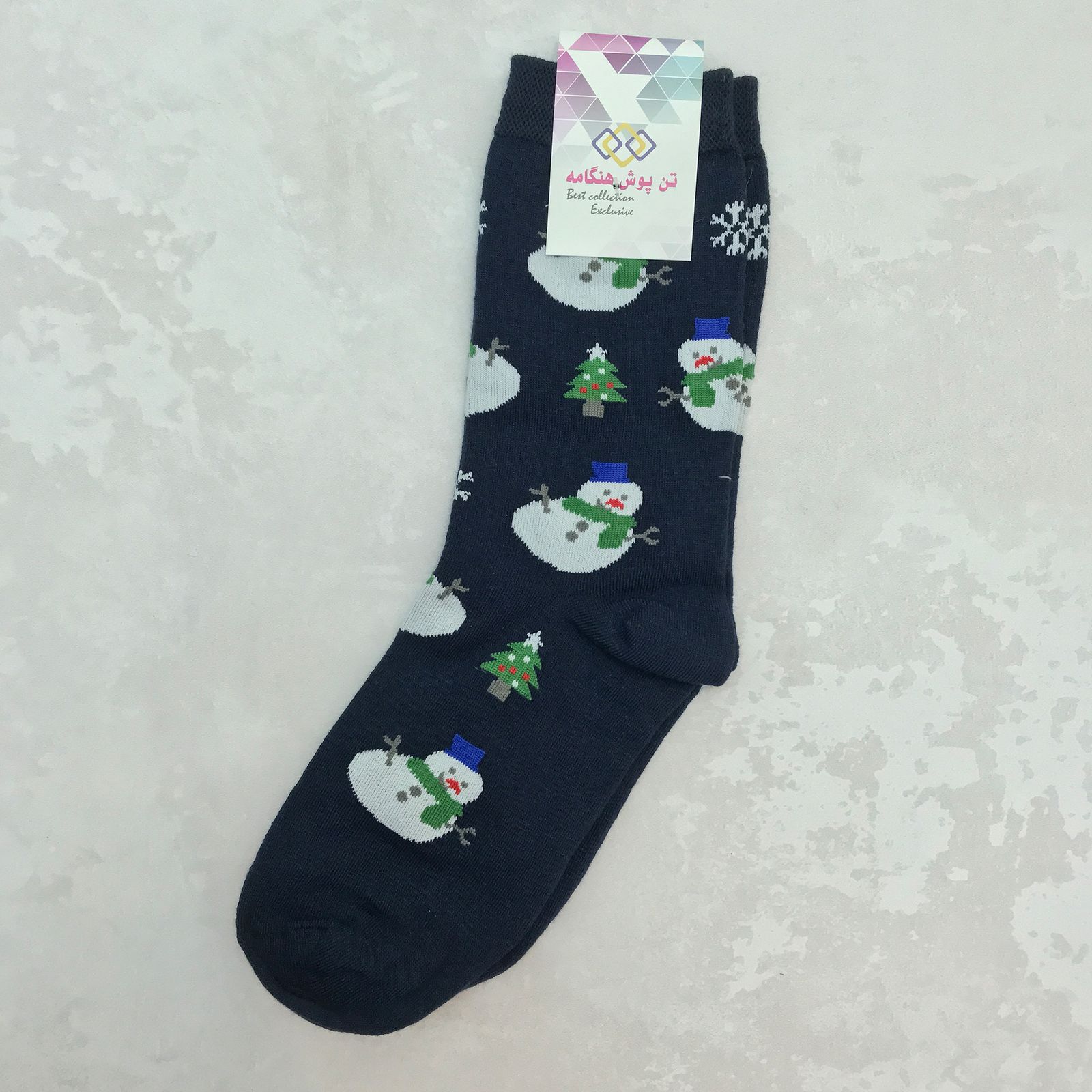 جوراب زنانه تن پوش هنگامه مدل آدم برفی کد SO01 -  - 2
