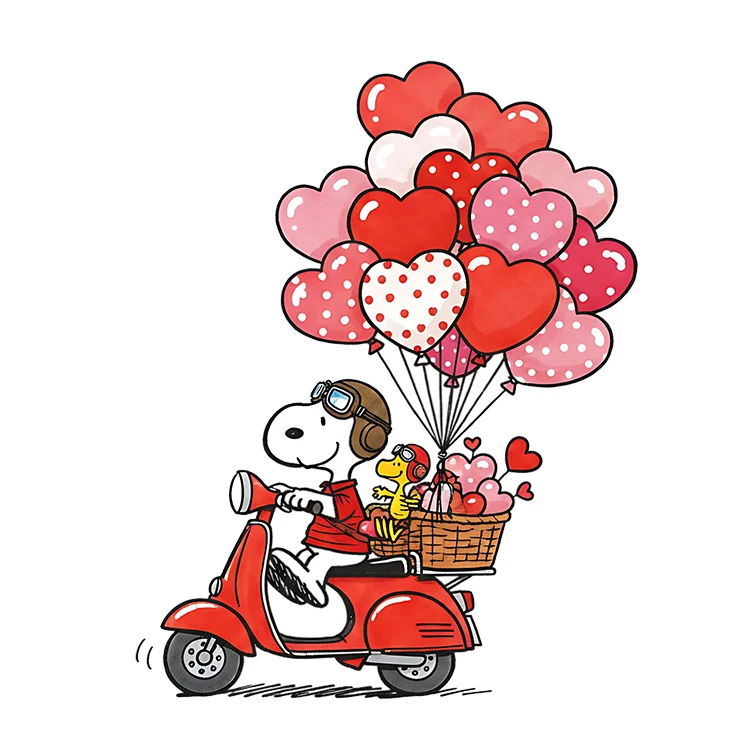 استیکر پارچه و لباس پاد آفرین مدل کارتونی کیوت اسنوپی بامزه کد S5051