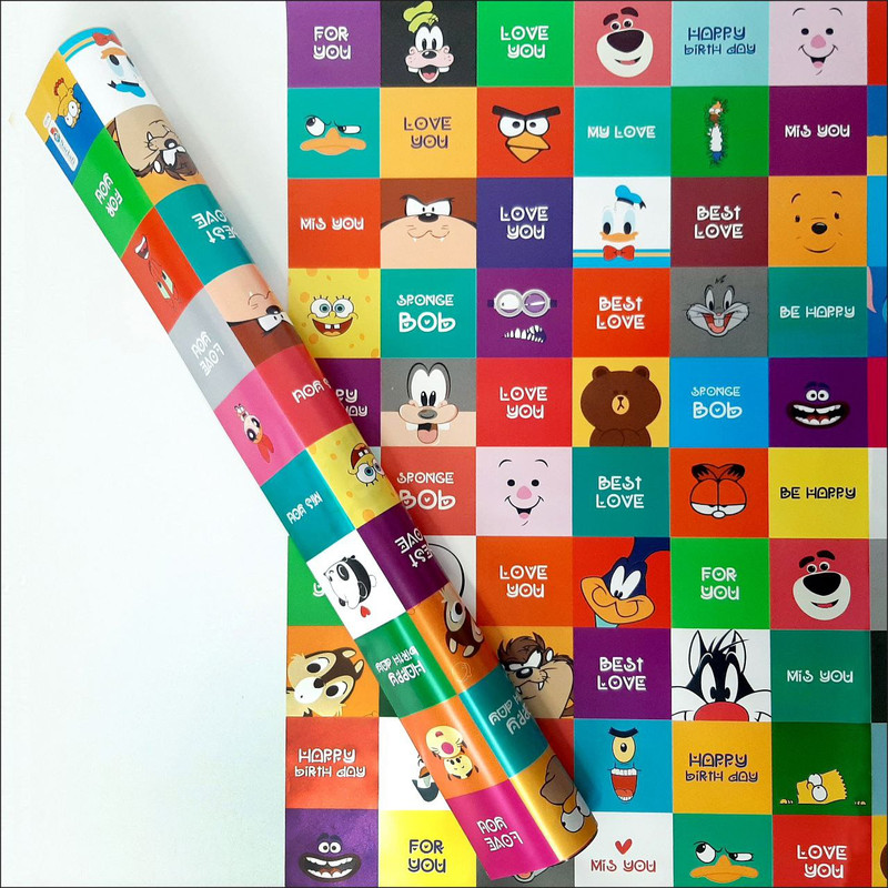 کاغذ کادو طرح کودک بسته 2 عددی