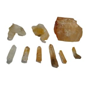 سنگ راف مدل منشور و نگین کوارتز کلکسیونی کادویی کد 330 مجموعه 9 عددی