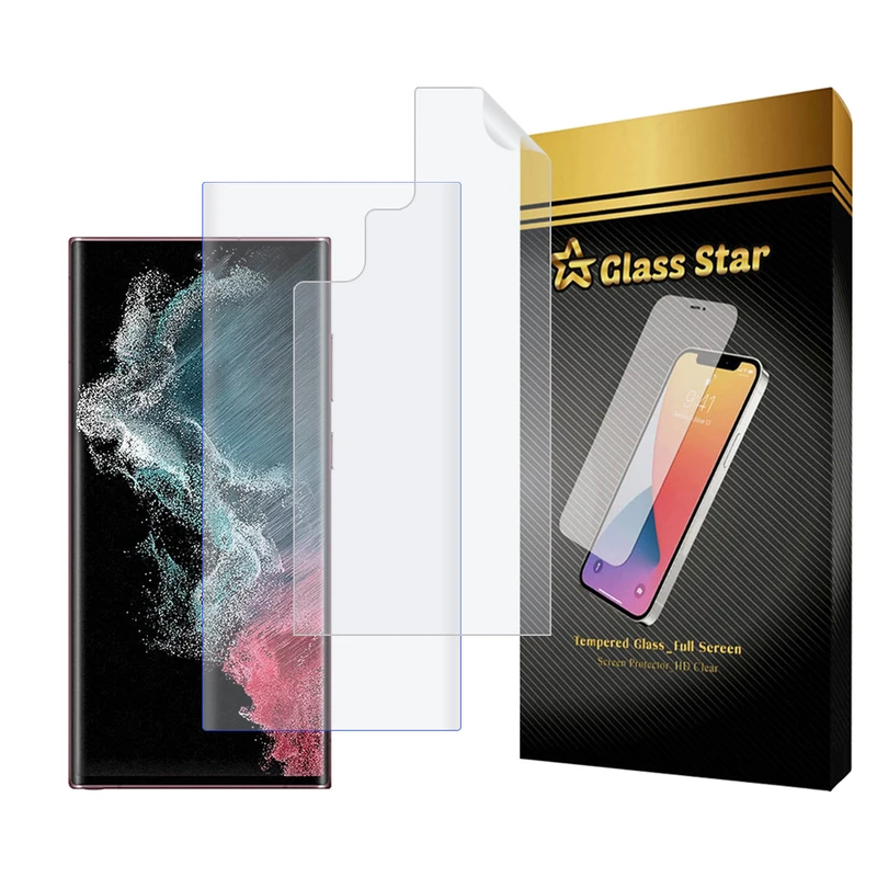 محافظ صفحه نمایش یووی گلس استار مدل UVNANOMTBS مناسب برای گوشی موبایل سامسونگ Galaxy S22 Ultra 5G به همراه محافظ پشت گوشی