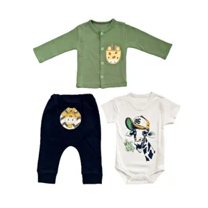 ست 3 تکه لباس نوزادی مدل ZA-123