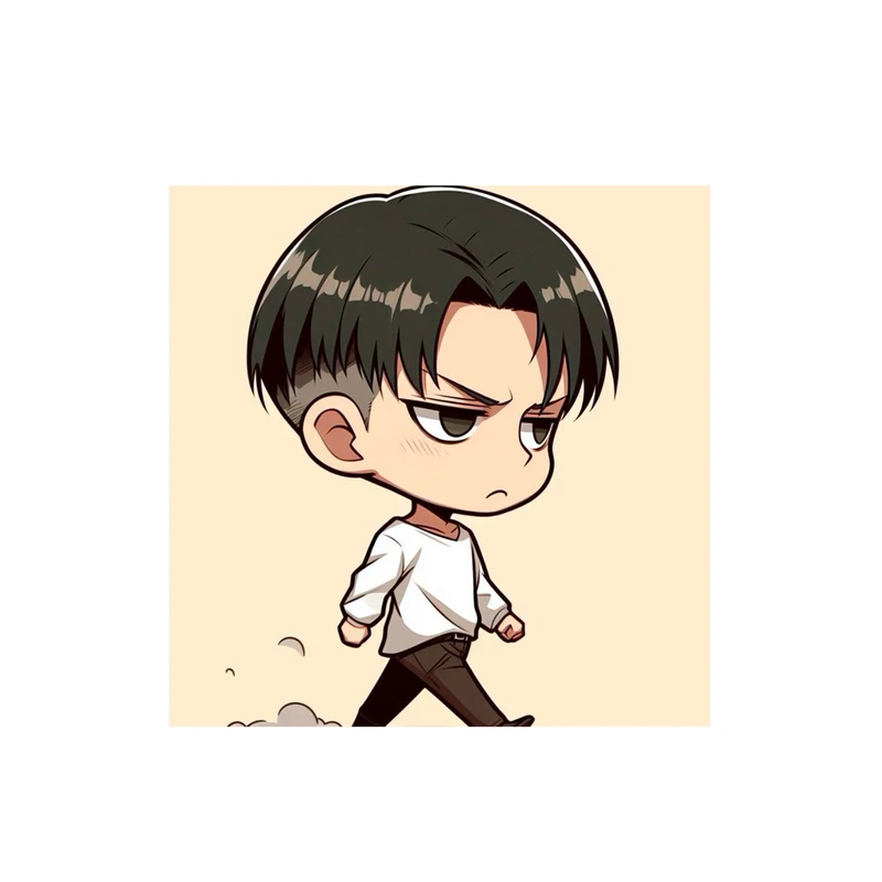 استیکر لپ تاپ و موبایل مدل انیمه طرح اتک ان تایتان لیوای آکرمن attack on titan Levi Ackermann کد 558