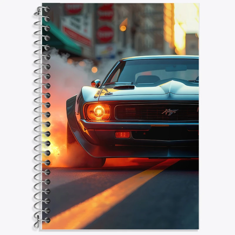 دفتر زبان 50 برگ خندالو مدل دو خط طرح ماشین اسپرت کد F5207