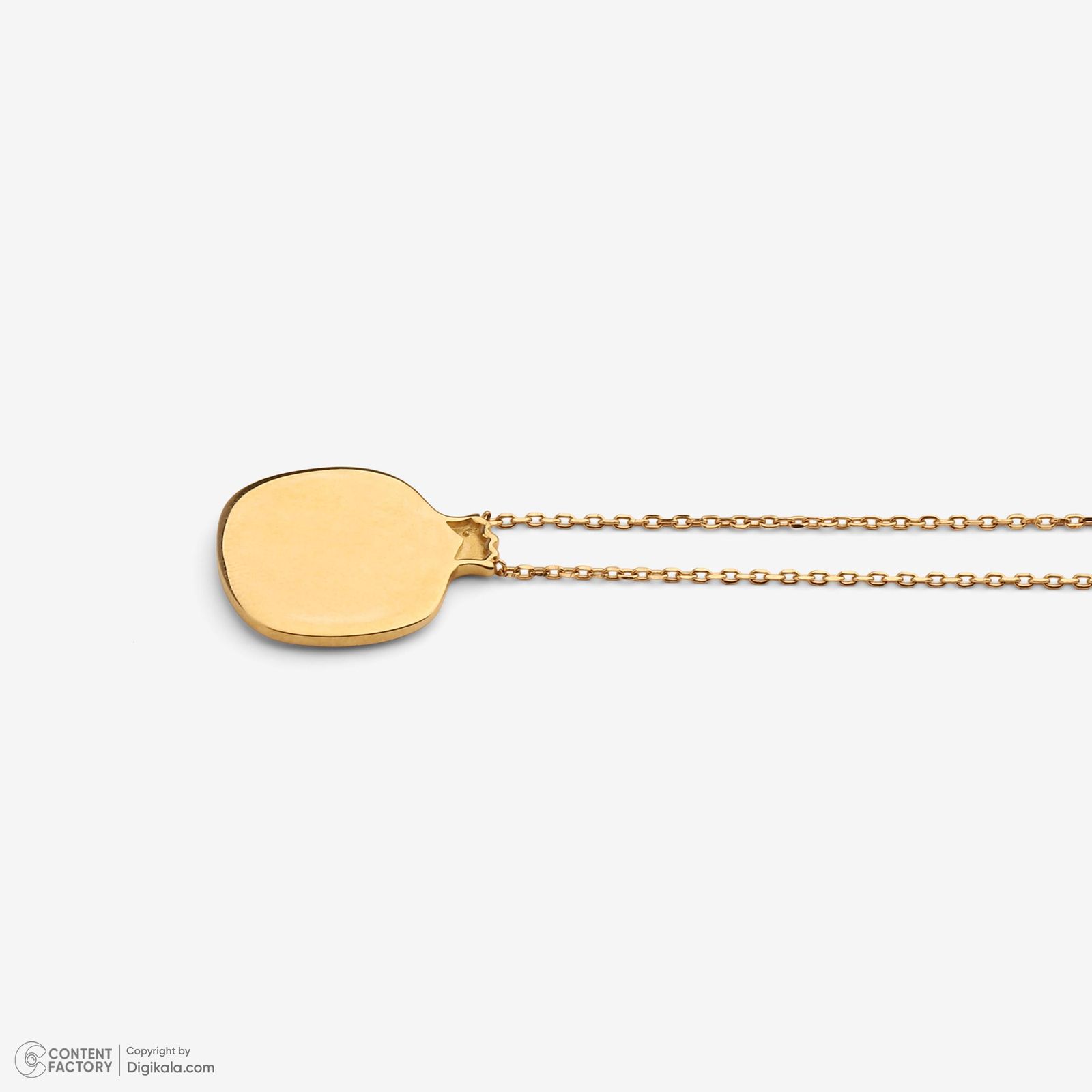گردنبند طلا 18 عیار زنانه با زنجیر حلقه‌ای (فلامینگو) وی گالری مدل انار و چشم مینا کد NA7308 -  - 8