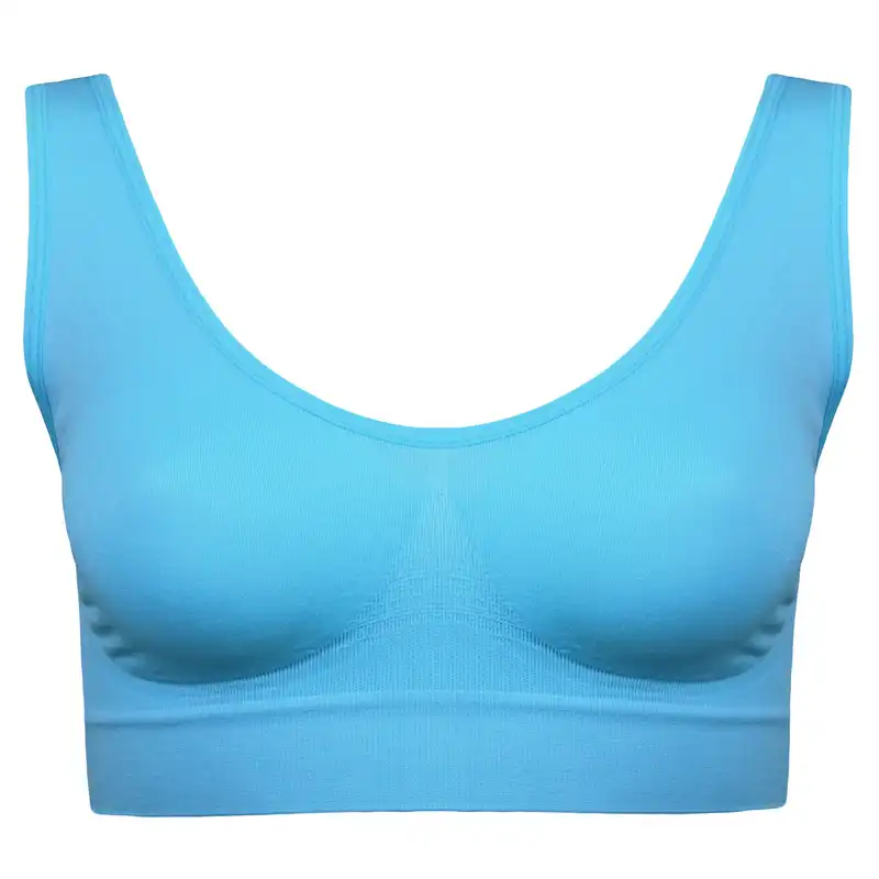 نیم تنه ورزشی زنانه ماییلدا مدل بدون فنر بدون پد کد 4744 رنگ آبی روشن