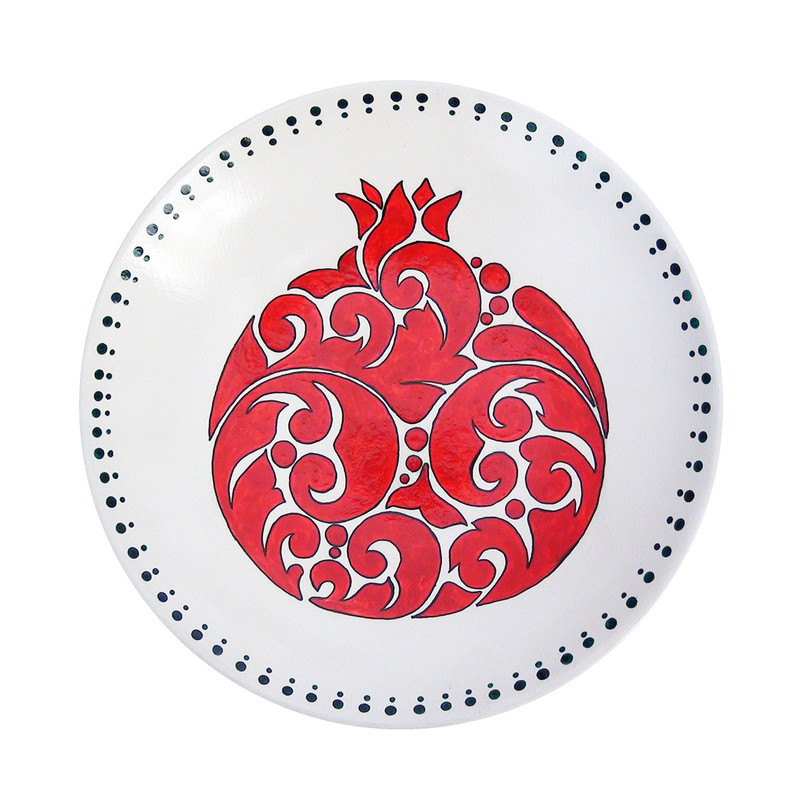 بشقاب سفالی دیوارکوب طرح انار اسلیمی کد S 051