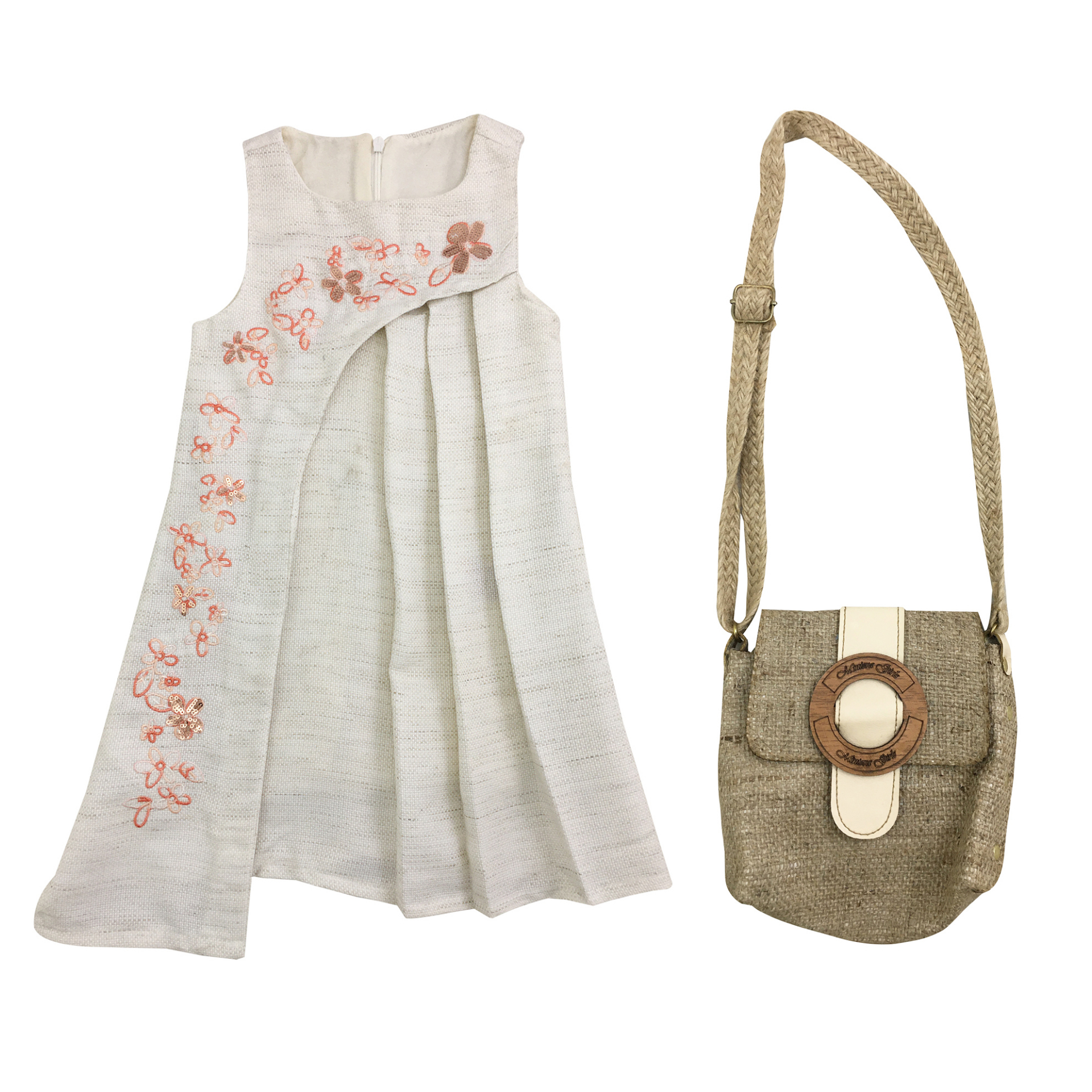 ست پیراهن و کیف دخترانه مدل 6019