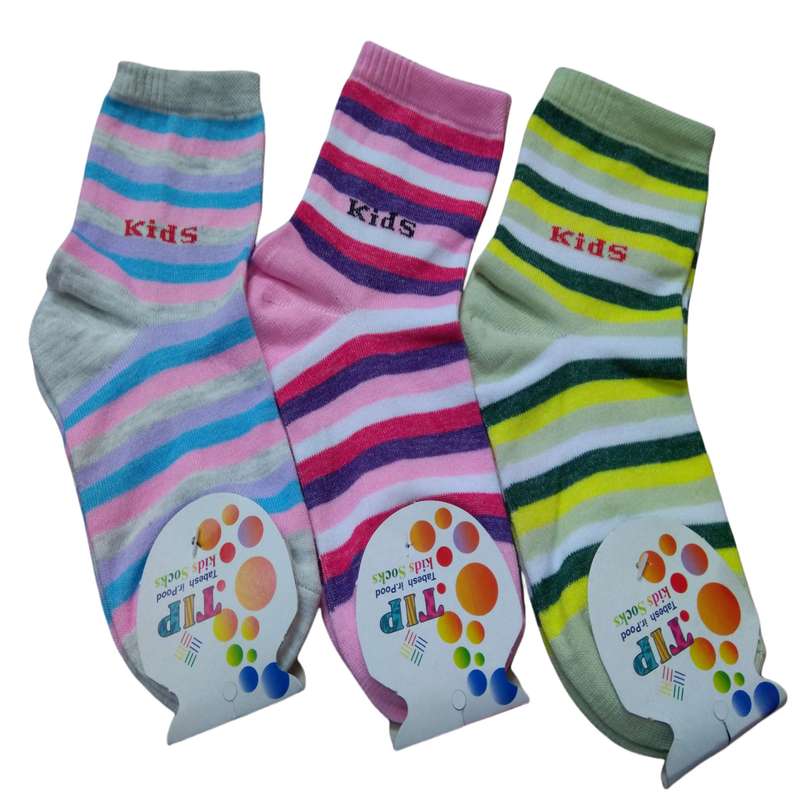 جوراب دخترانه تابش ایران پود مدل 0094 مجموعه 3 عددی