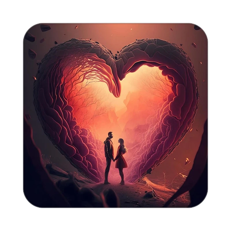 زیر لیوانی کاکتی مدل عاشقانه کد mp12350