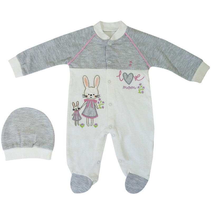 ست سرهمی و کلاه نوزادی مدل ESABABY کد9