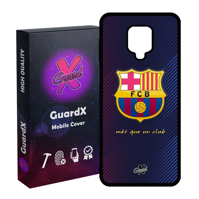 کاور گارد ایکس طرح Barcelona مدل Glass10058 مناسب برای گوشی موبایل شیائومی Redmi Note 9S / Note 9 Pro / Note 9 Pro Max