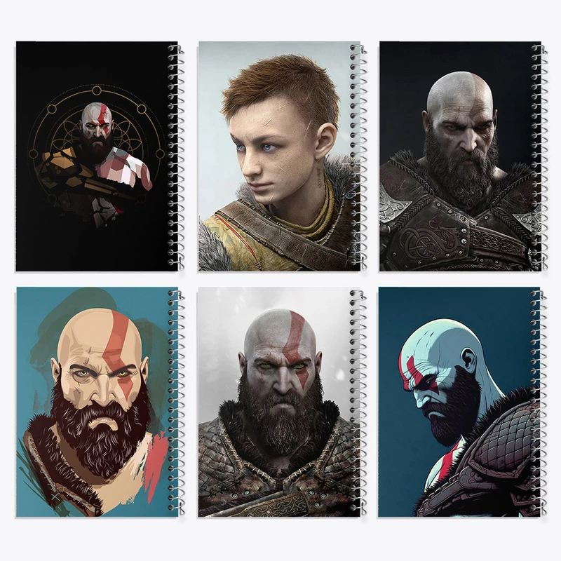 دفتر نقاشی 50 برگ خندالو طرح گاد آف وار (God of Wa) کد 735 مجموعه 6 عددی
