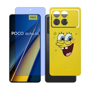 Glass Together model matte anti blue Screen Protector Suitable for Xiaomi Poco X6 Pro Mobile Phone with Back cover sticker