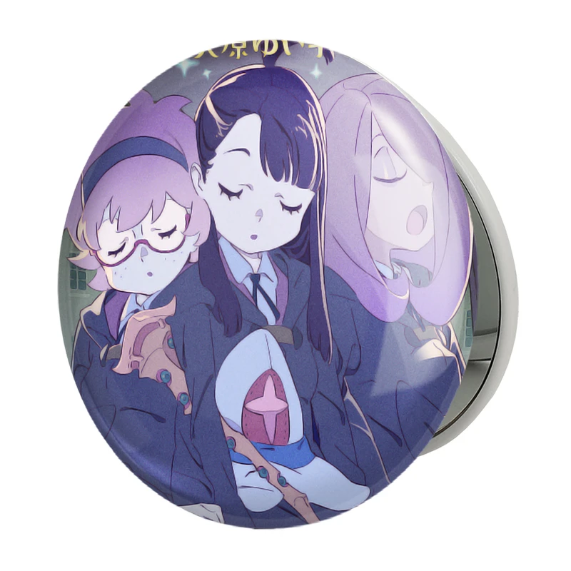 آینه جیبی خندالو طرح سوسی و اکو و جانسون انیمه جادوگران کوچک Little Witch Academia مدل تاشو کد 22951 