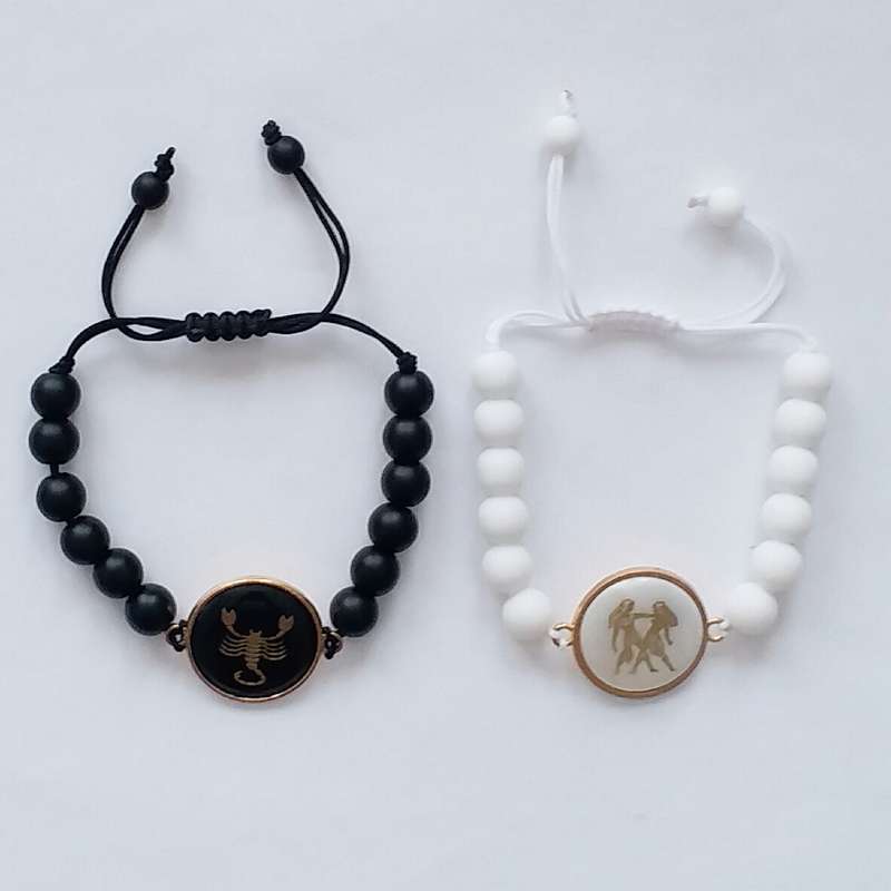 دستبند مدل ماه تولد خرداد و آبان F41 مجموعه 2 عددی