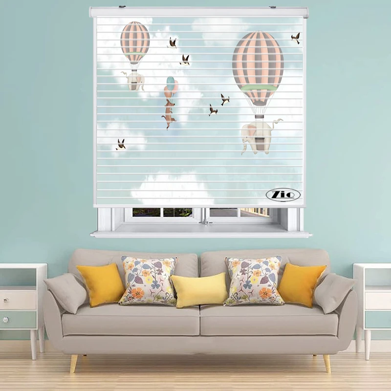 پرده زبرا زیو مدل سیلوئت K3083 سایز 150x150 سانتی متر