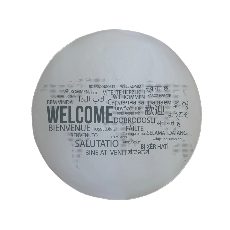 پادری مدل دایره طرح Welcome کد 8257 سایز 90 × 90 سانتی متر