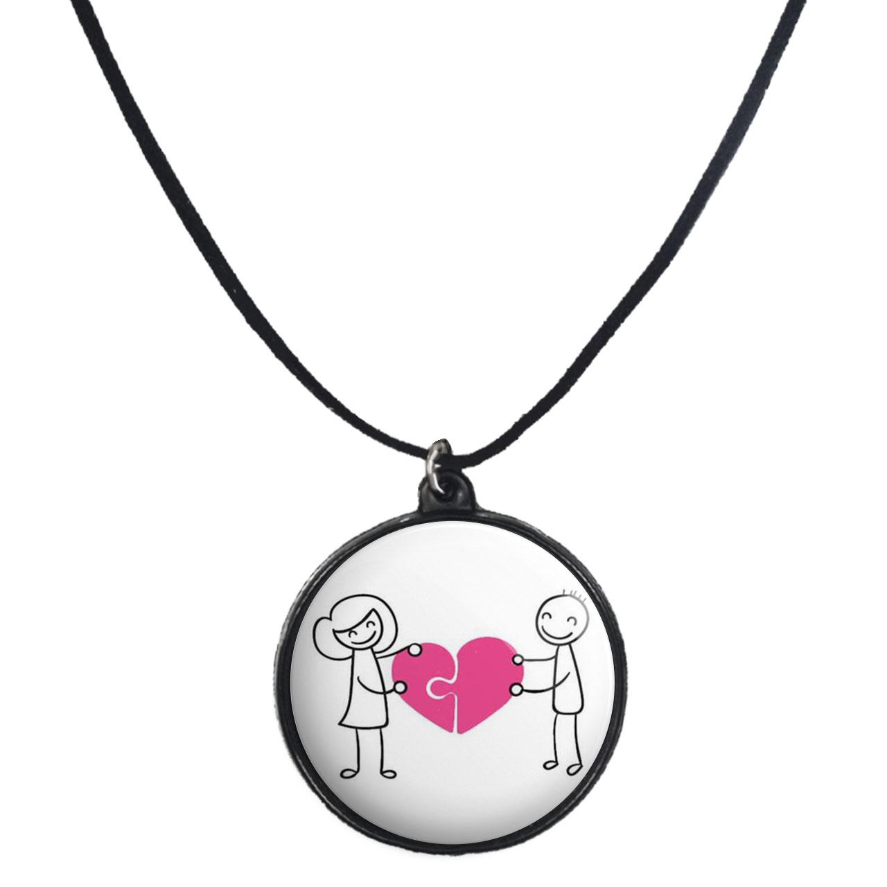 گردنبند پرمانه طرح عاشقانه کد pmb.1157 مدل دو طرفه