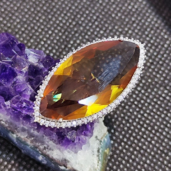 انگشتر نقره الکساندریت زنانه کد 91300