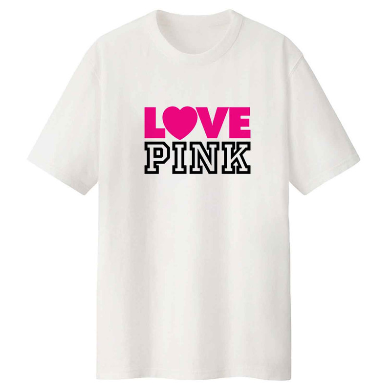 تی شرت لانگ زنانه مدل LOVE PINK کد LL261 S