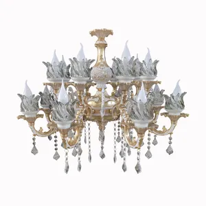 لوستر 16 شعله  سپاهان سقف آرا مدل نیلوفر  کد 8LB118