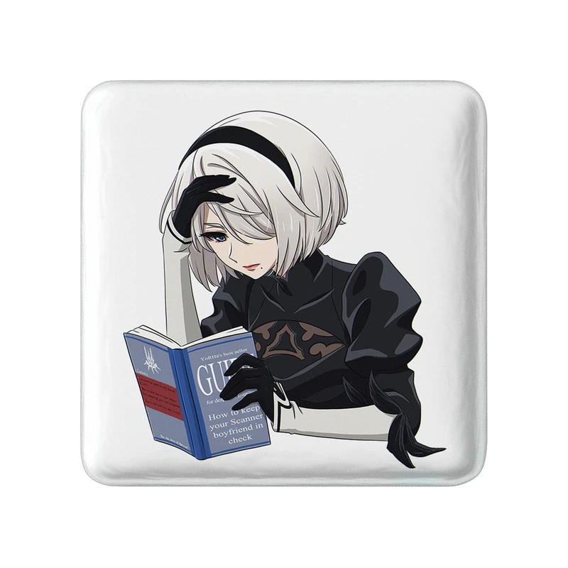 مگنت خندالو طرح بازی نیر اتوماتا (Nier Automata)  مدل مربعی کد 31588