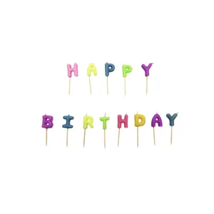 شمع تولد پارتی لند تهران طرح happy birthday کد 3177 مجموعه سیزده عددی 