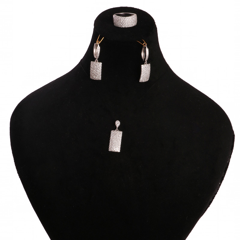 نیم ست نقره زنانه مدل GTA-192