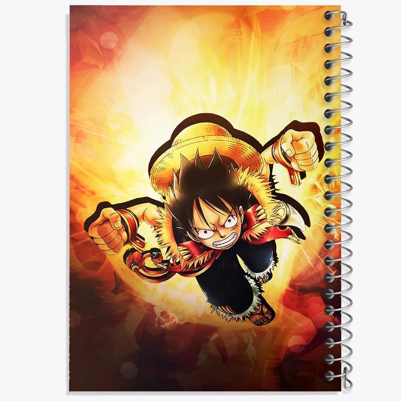 دفتر شطرنجی 50 برگ خندالو طرح لوفی انیمه وان پیس One Piece کد 17215