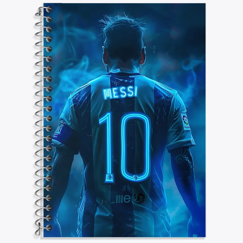 دفتر زبان 50 برگ خندالو مدل سه خط طرح لیونل مسی کد F7192